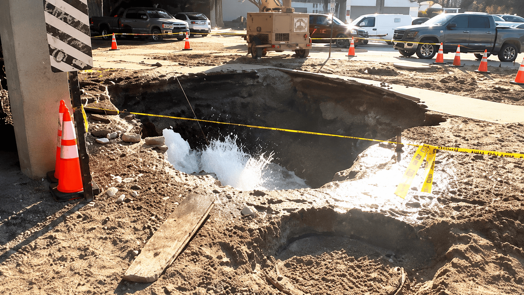 Water main break caused by aging water infrastructure is a growing challenge for water utilities across the United States.